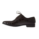 Dolce & Gabbana Brown Patterned Leather Dress Formal Shoes
