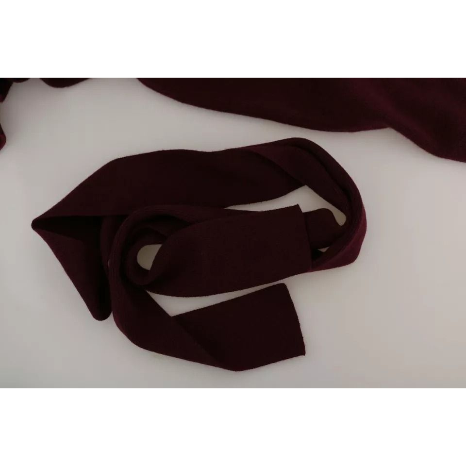 Dolce & Gabbana Bordeaux Cashmere Crown Cardigan Sweater Dolce & Gabbana