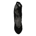 Dolce & Gabbana Black Tulle Stretch Floral Booties Shoes