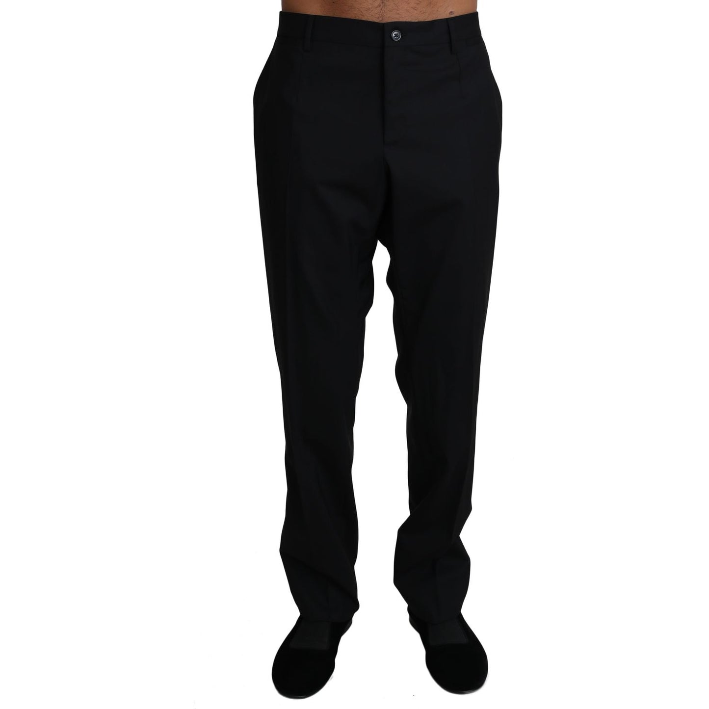 Dolce & Gabbana Black Wool Stretch Dress Trousers Pants Jeans & Pants