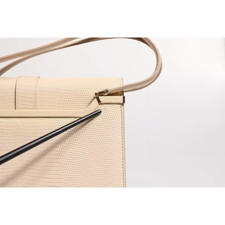 Dolce & Gabbana Beige Leather Ingrid Top Handle Shoulder Bag