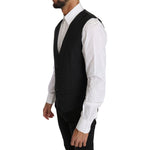Dolce & Gabbana Gray Solid 100% Wool Waistcoat Vest TSH2659-50