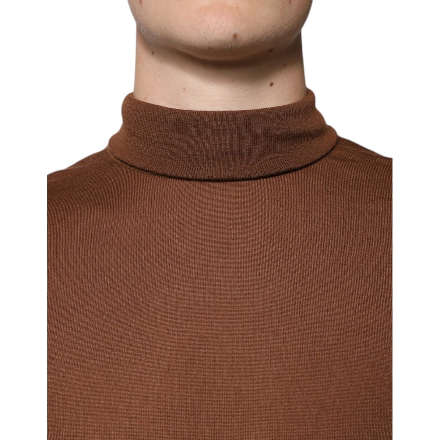 Dolce & Gabbana Brown Cashmere Turtleneck Pullover Sweater Dolce & Gabbana