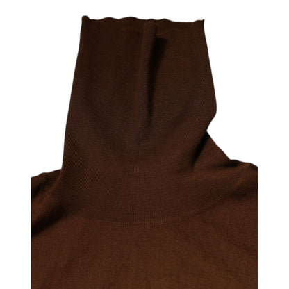 Dolce & Gabbana Brown Cashmere Turtleneck Pullover Sweater Dolce & Gabbana