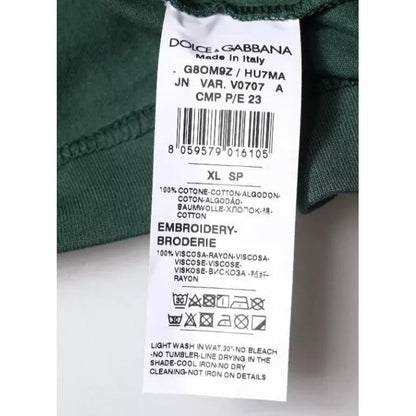 Dolce & Gabbana Green DG Sleeveless Round Neck Tank T-shirt