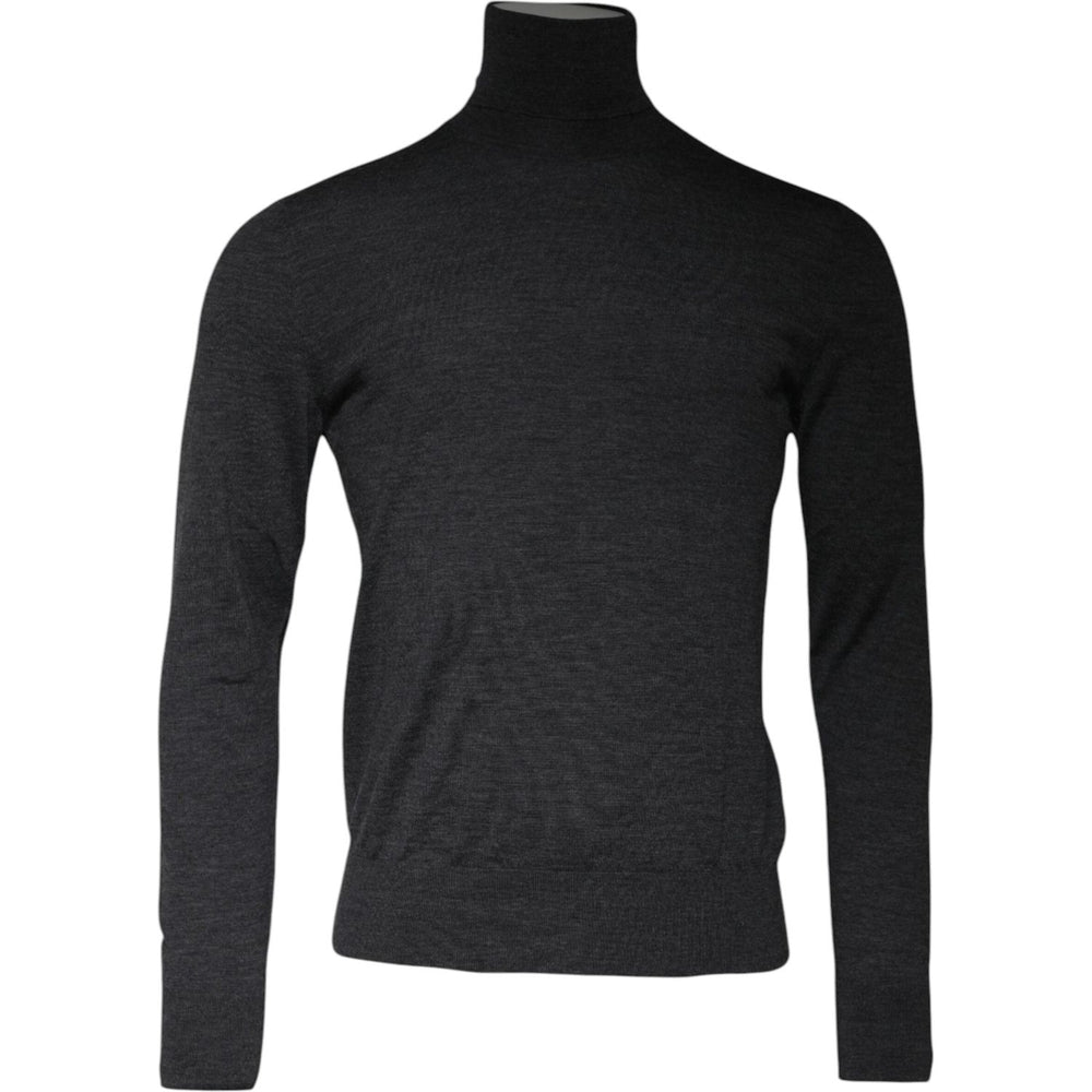 Dolce & Gabbana Gray Wool Knit Turtleneck Pullover Sweater TSH87454-44