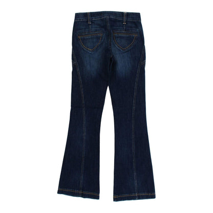 Cavalli Blue Cotton Stretch Low Waist Jeans