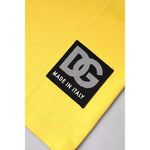 Dolce & Gabbana Yellow Crew Neck Short Sleeves T-shirt TSH87461-56