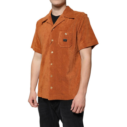 Dolce & Gabbana Hazel Cotton Velvet Button Down Collared Shirt Dolce & Gabbana