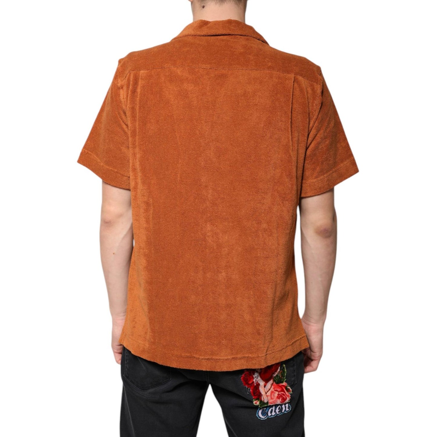 Dolce & Gabbana Hazel Cotton Velvet Button Down Collared Shirt Dolce & Gabbana