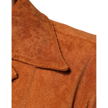 Dolce & Gabbana Hazel Cotton Velvet Button Down Collared Shirt Dolce & Gabbana