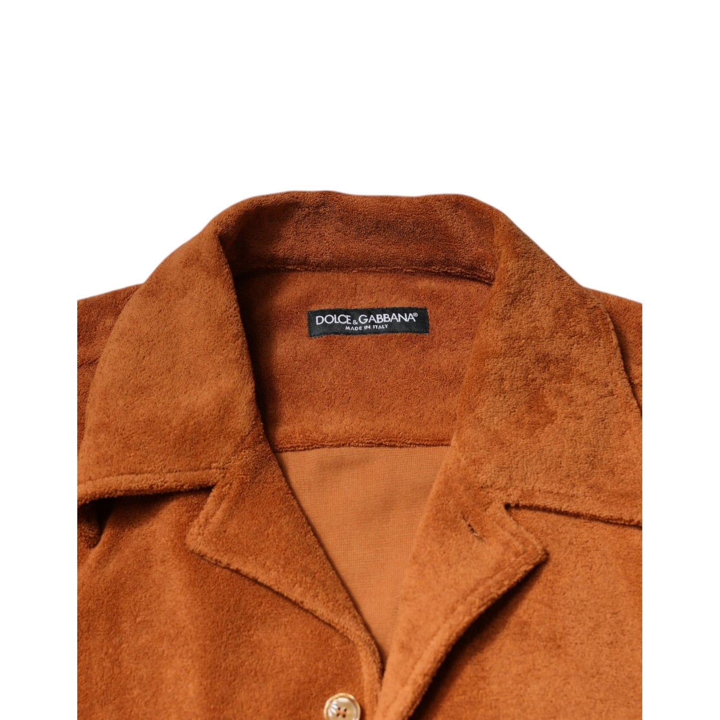 Dolce & Gabbana Hazel Cotton Velvet Button Down Collared Shirt Dolce & Gabbana