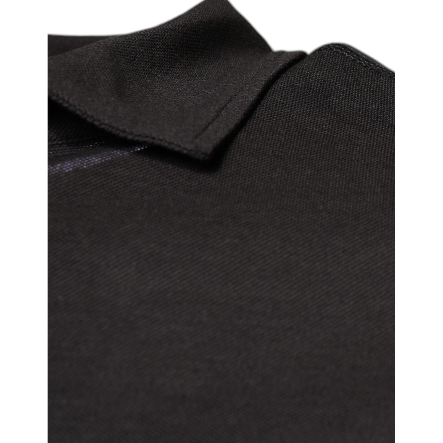 Dolce & Gabbana Dark Gray Collared Short Sleeves Polo T-shirt