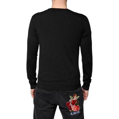 Dolce & Gabbana Black Cashmere Button Down Cardigan Sweater Dolce & Gabbana