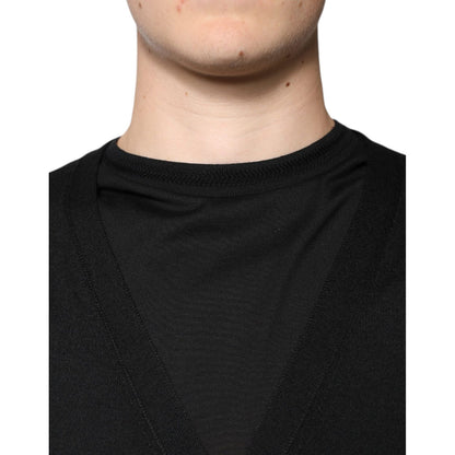 Dolce & Gabbana Black Cashmere Button Down Cardigan Sweater Dolce & Gabbana