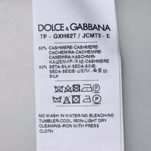 Dolce & Gabbana Light Blue Silk Turtleneck Pullover Sweater Dolce & Gabbana