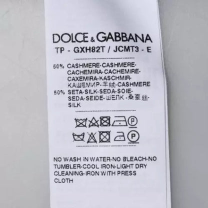 Dolce & Gabbana Light Blue Silk Turtleneck Pullover Sweater Dolce & Gabbana