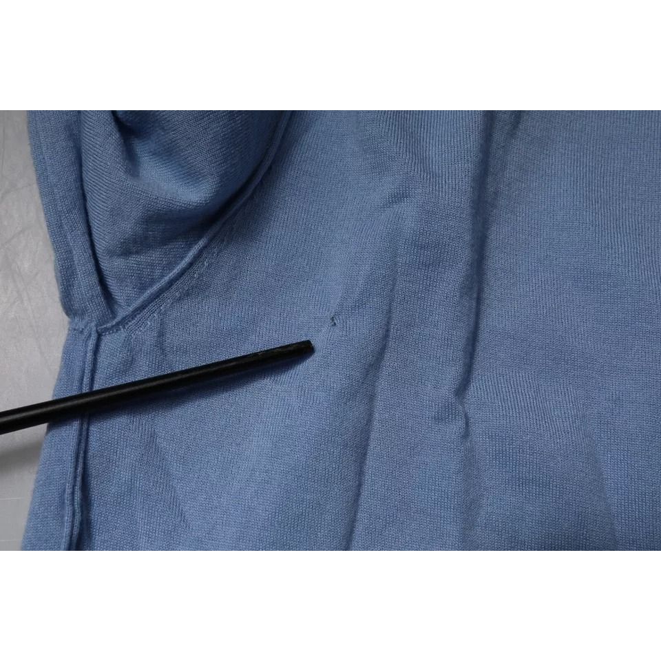 Dolce & Gabbana Light Blue Silk Turtleneck Pullover Sweater Dolce & Gabbana