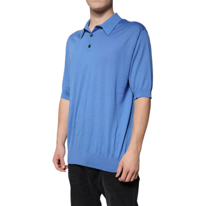 Dolce & Gabbana Blue Collared Short Sleeves Polo T-shirt