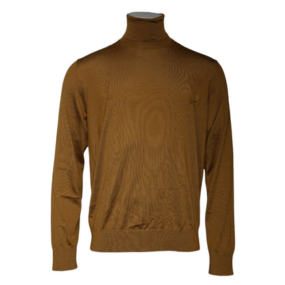 Dolce & Gabbana Brown Cashmere Turtleneck Pullover Sweater Dolce & Gabbana