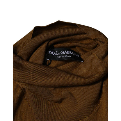 Dolce & Gabbana Brown Cashmere Turtleneck Pullover Sweater Dolce & Gabbana