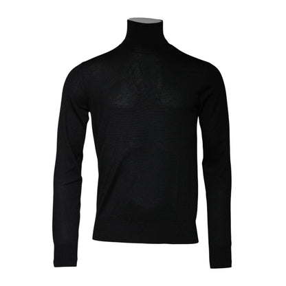 Dolce & Gabbana Black Cashmere Turtleneck Pullover Sweater Dolce & Gabbana