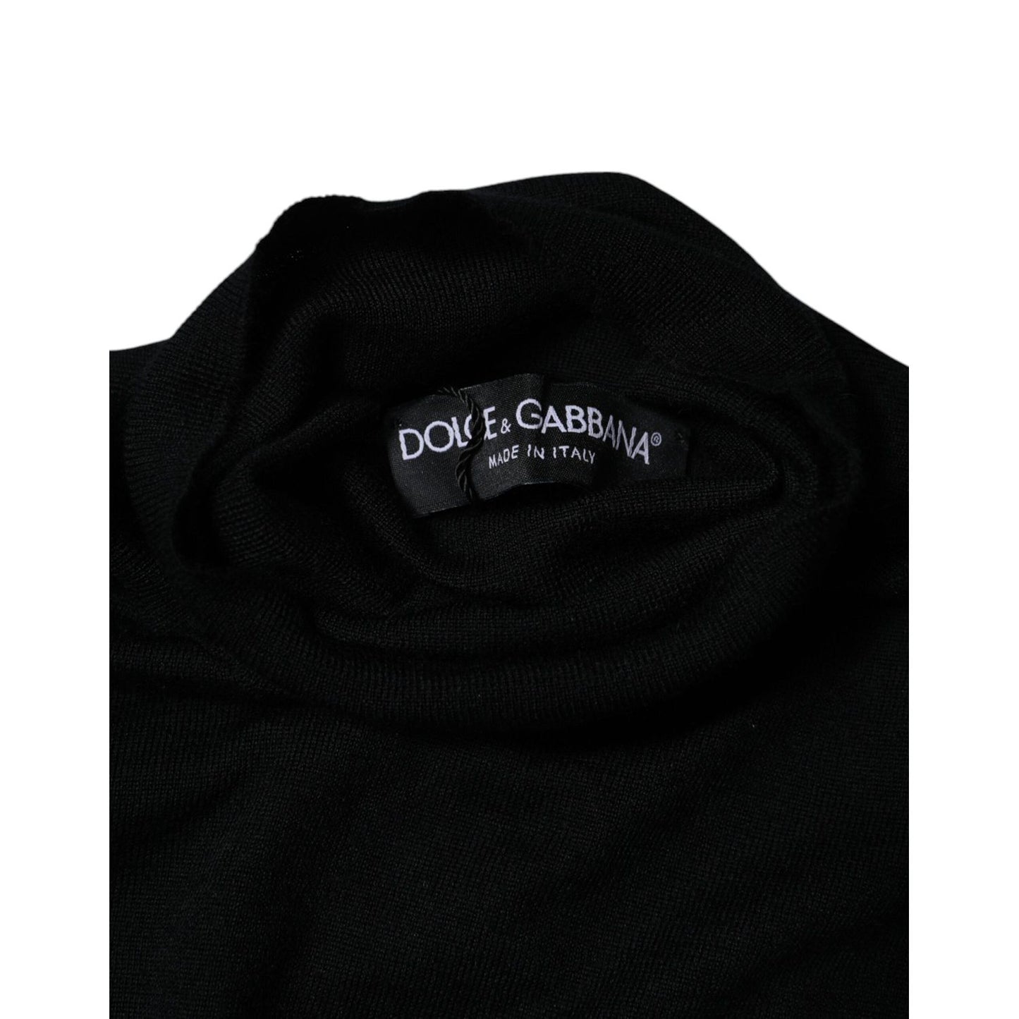 Dolce & Gabbana Black Cashmere Turtleneck Pullover Sweater Dolce & Gabbana