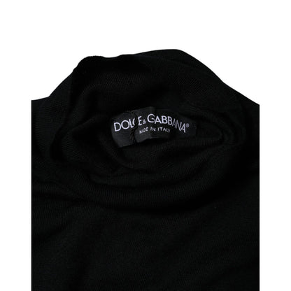 Dolce & Gabbana Black Cashmere Turtleneck Pullover Sweater Dolce & Gabbana