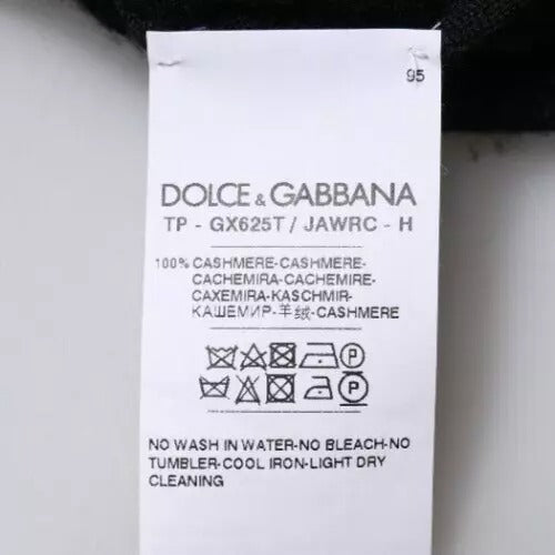 Dolce & Gabbana Black Cashmere Turtleneck Pullover Sweater Dolce & Gabbana
