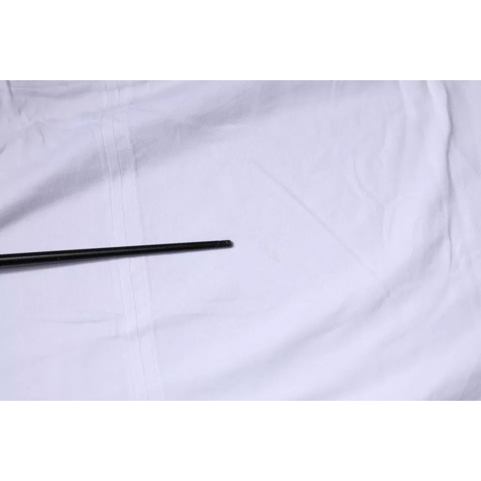 Balenciaga White Logo Cotton Crew Neck Short Sleeves T-shirt