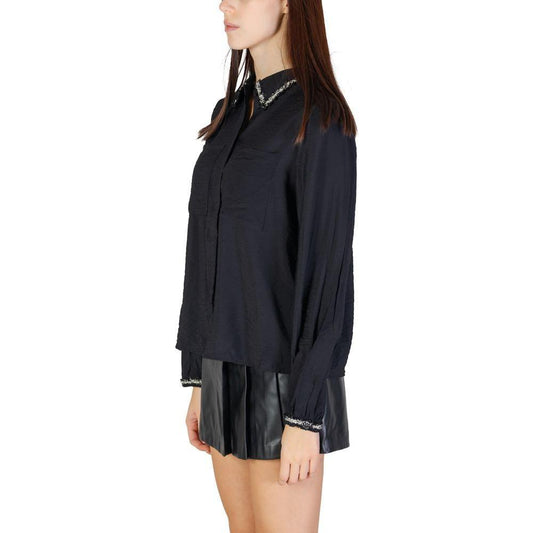 Vila Clothes Black Viscose Shirt VI-15818600009-34 | XXS