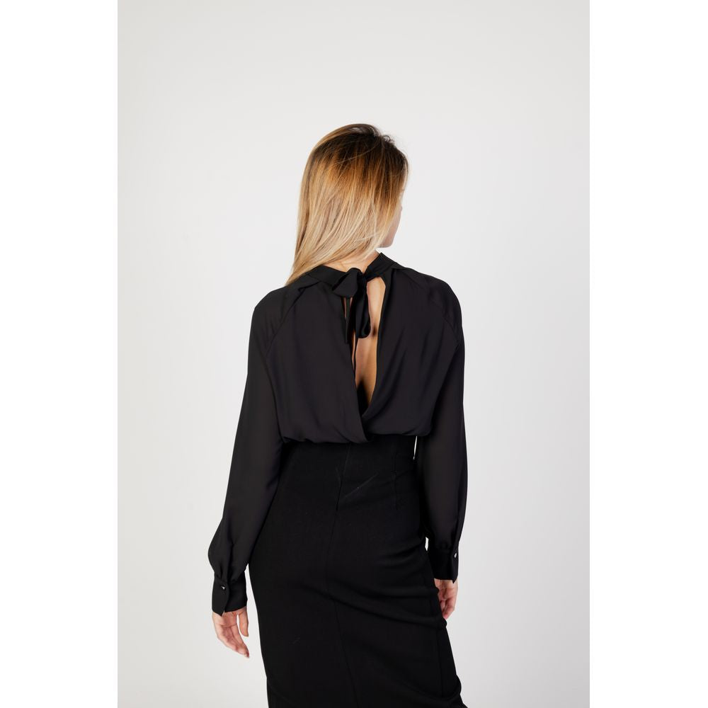Sandro Ferrone Black Polyester Blouse SA-13053600009-42 | S
