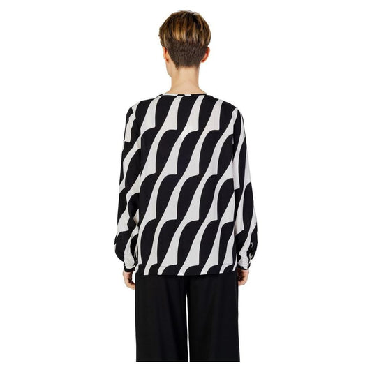 Street One Black Viscose Blouse ST-13475300009-IT36|XXS