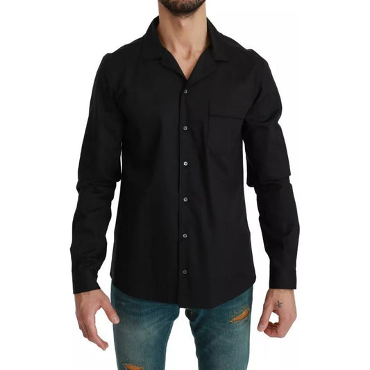 Dolce & Gabbana Blue Cotton Striped Pajama Lounge Shirt TSH4620-40