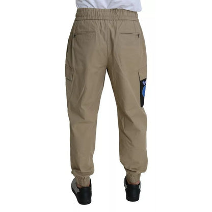 Dolce & Gabbana Beige Pin Up Print Cargo Pants Dolce & Gabbana