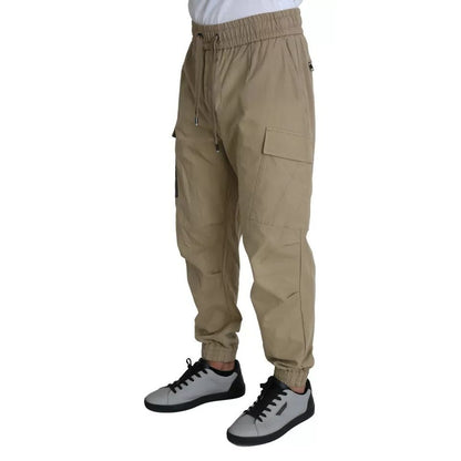 Dolce & Gabbana Beige Pin Up Print Cargo Pants Dolce & Gabbana