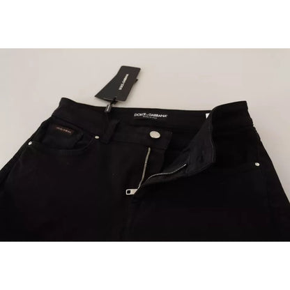 Dolce & Gabbana Black Cotton Stretch Skinny Denim Jeans