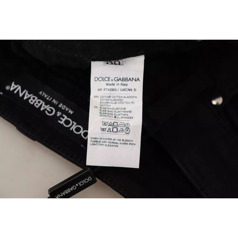 Dolce & Gabbana Black Cotton Stretch Skinny Denim Jeans