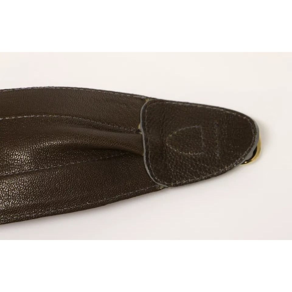 Dolce & Gabbana Brown D&G Leather Linnen Logo Belt