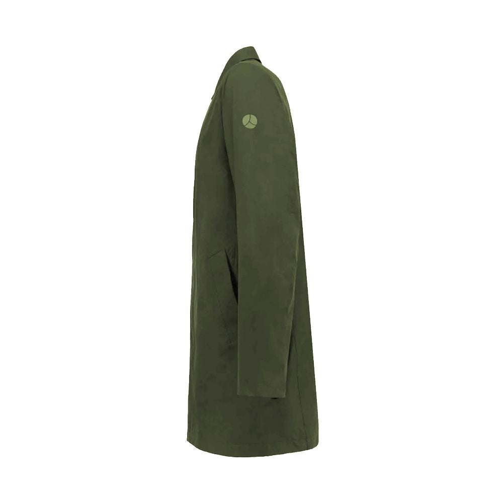 People Of Shibuya Green Recycled Polyester Men Trench Coat PE-14516-IT52 | XL