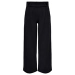 Jacqueline De Yong Black Polyester Pant with elegant palazzo design, perfect for versatile and trendy women's fashion.