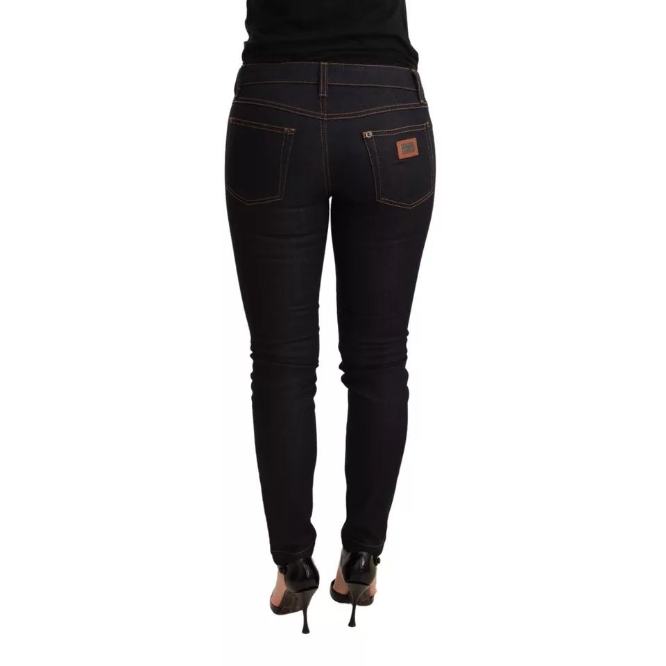 Dolce & Gabbana Blue Cotton Stretch Slim Fit Denim Jeans