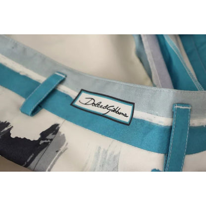 Dolce & Gabbana Multicolor Striped Silk Tapered Pants Dolce & Gabbana