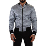Dolce & Gabbana Light Blue Bomber Coat Men Jacket