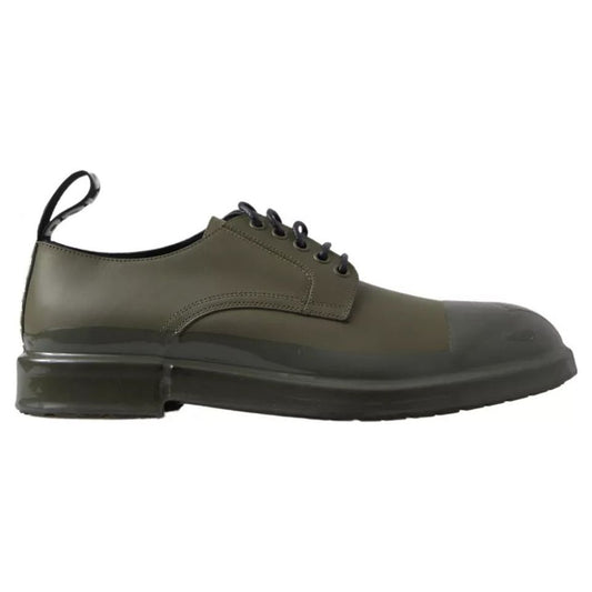 Dolce & Gabbana Green Leather Rubber Sole Dress Shoes MV5063-41