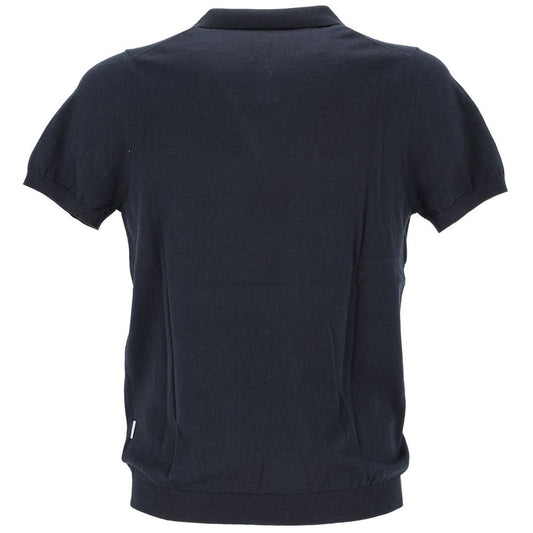 People Of Shibuya Blue Cotton Polo Shirt PE-14571-IT46 | S