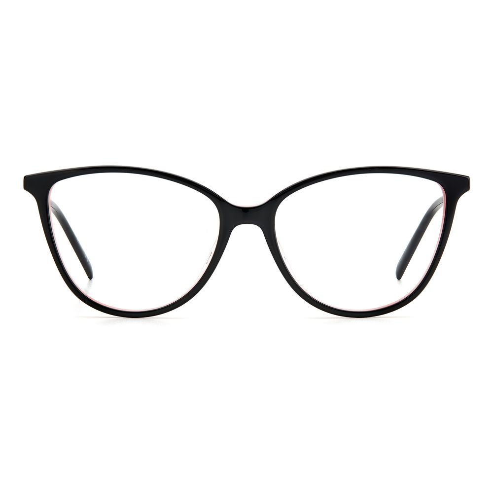 M Missoni Black Acetate Frames for women featuring cat-eye design, size 53/15/145mm. Stylish and elegant eyewear.