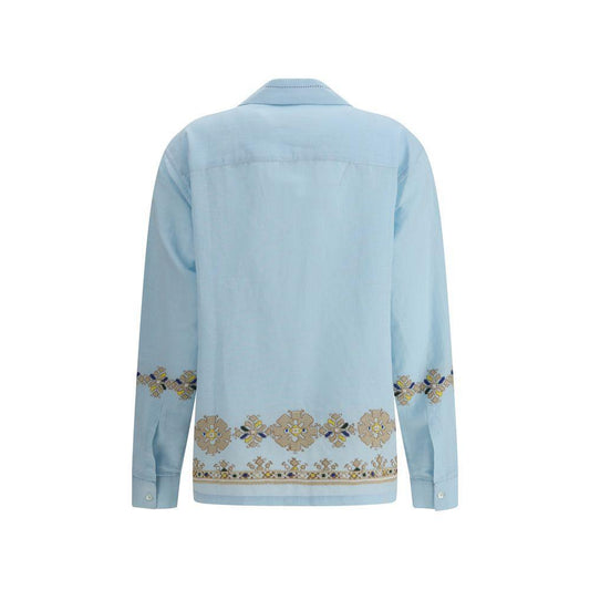Baziszt Roses Shirts BA-RO26SHLIGHTBLUE-M