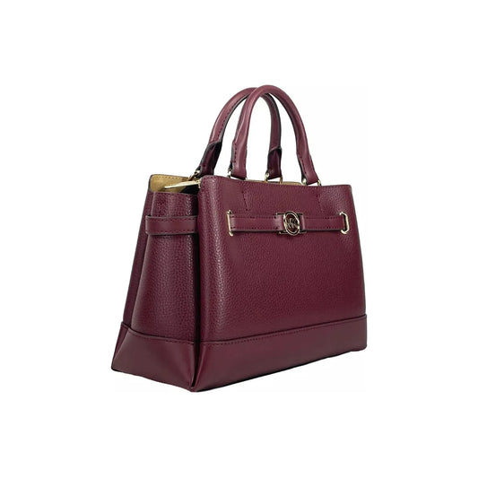 Michael Kors Reed Small Leather Belted Satchel Crossbody Bag Oxblood