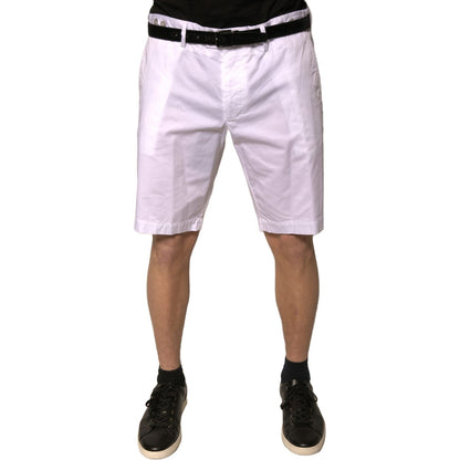 Dolce & Gabbana White Chinos Cotton Stretch Casual Shorts Dolce & Gabbana